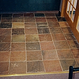 SLATE FLOOR GIVES A WARM @ WELCOME FEEL TO ANY ENTRANCE>